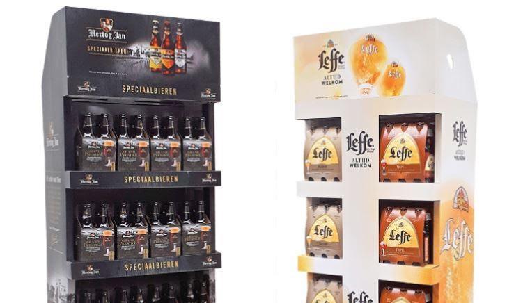 Supermarkt displays AB InBev: Hertog Jan en Leffe